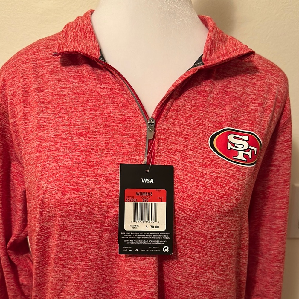 NWT Nike Red Long Sleeve 49er Women's Tee - Picture 3 of 17